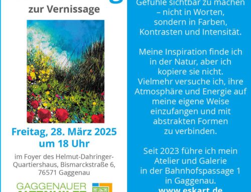 Vorankündigung – Vernissage mit der Künstlerin Ewa Szendzielorz-Krauze